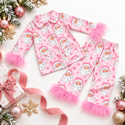Pink Santa Dreams Pajama Set