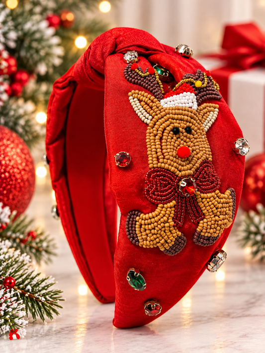 Rudolph's Red Bow Headband