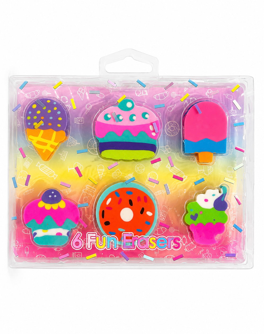 Fun Erasers 6 pack