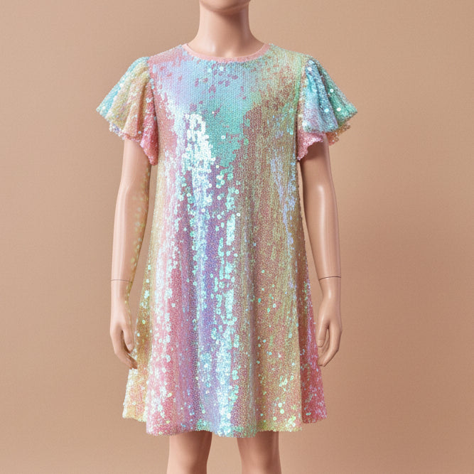 Isabella Cotton Candy Sequin Dress