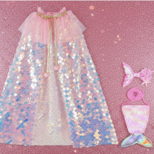 Mermaid Sparkle Cape Set