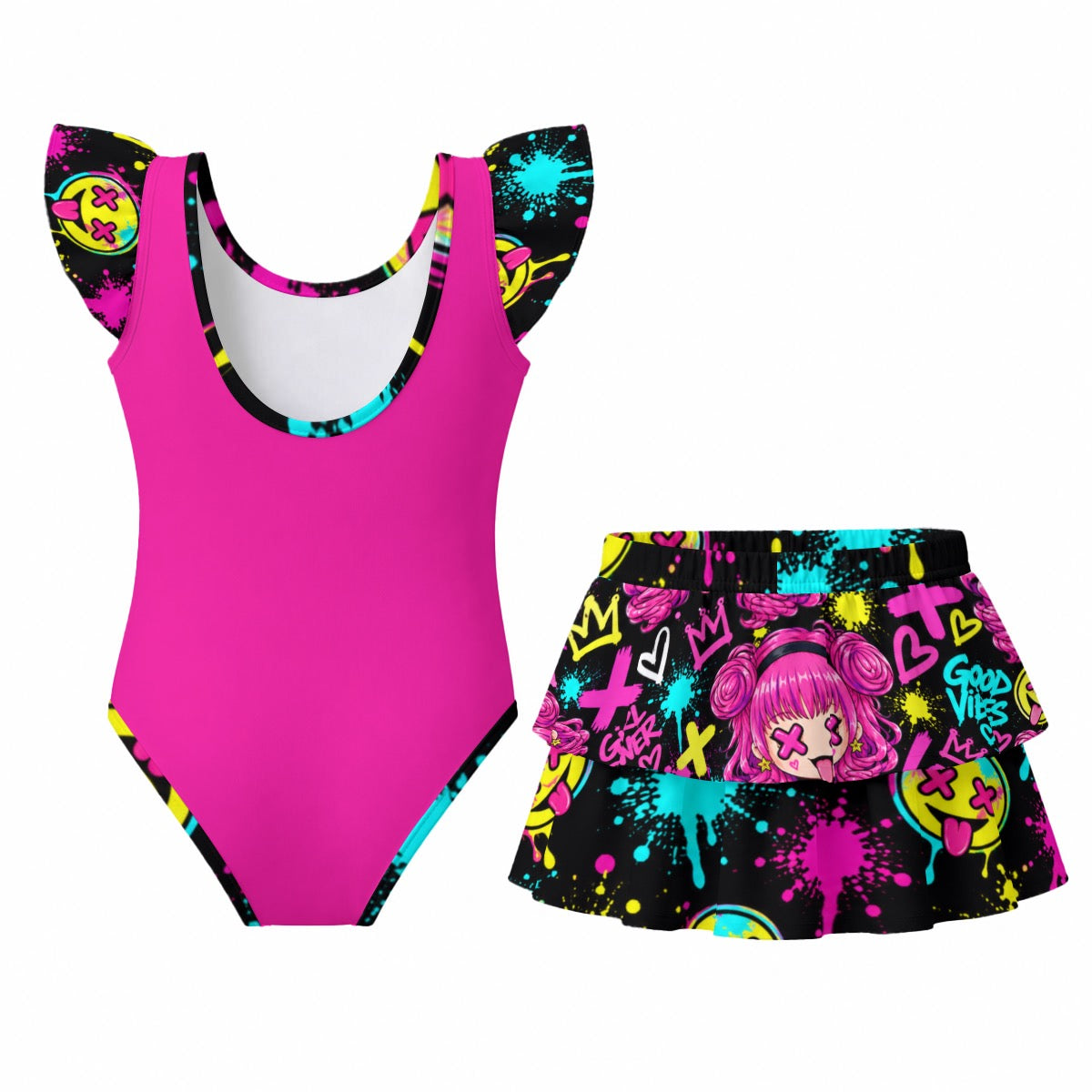 Rebel Bodysuit and Ruffle Skirt Set