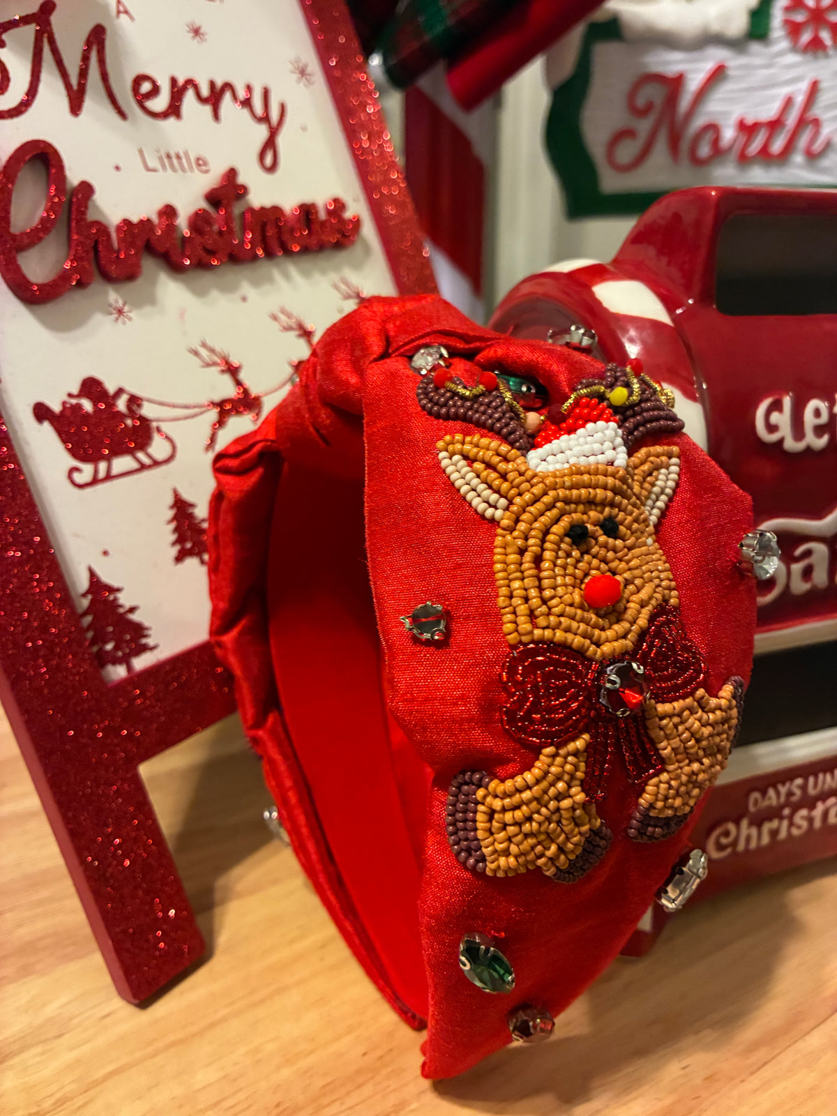 Rudolph's Red Bow Headband