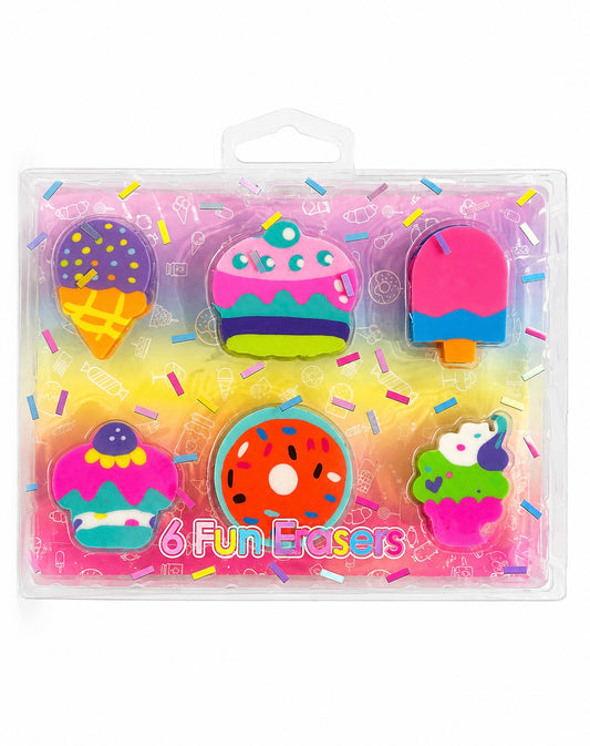 Fun Erasers 6 pack