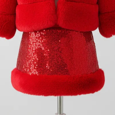 Dani Sequin Furry Skirt