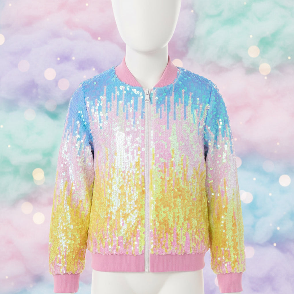 Isabella Cotton Candy Sequin Jacket