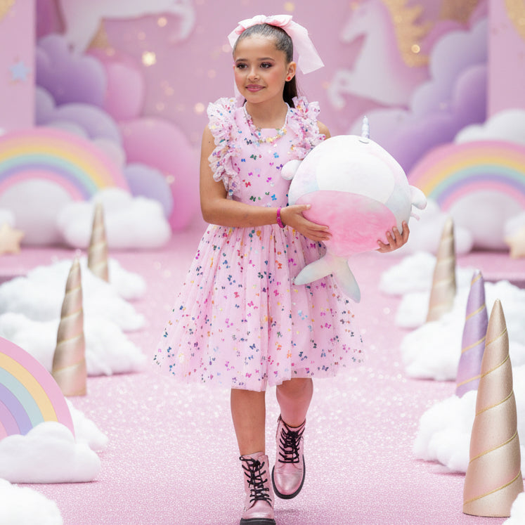 Butterfly Rainbow Party Dress
